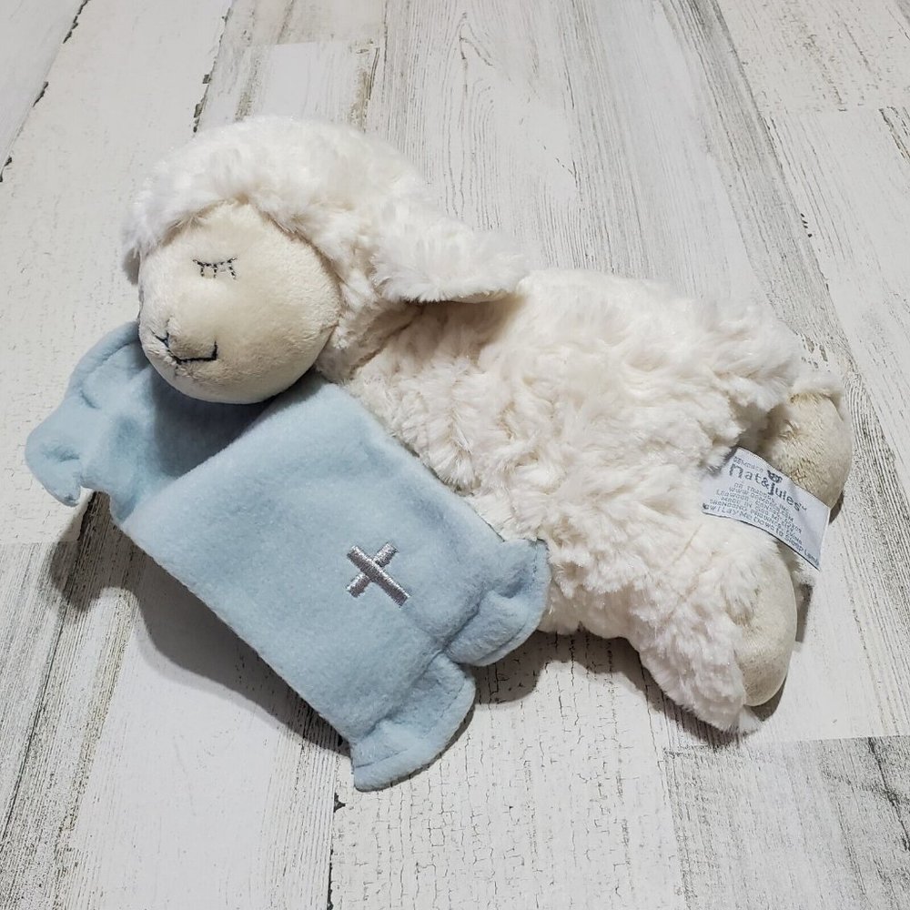 Demdaco Nat &Jules Talking Now I Lay Me Down To Sleep Talking Lamb Plush NWOT